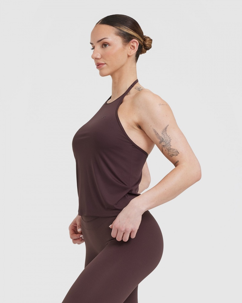 Oner Active Go To High Neck Loose Crop μπλουζακια μωβ καφε | CBO569174