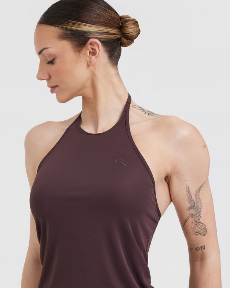 Oner Active Go To High Neck Loose Crop μπλουζακια μωβ καφε | CBO569174