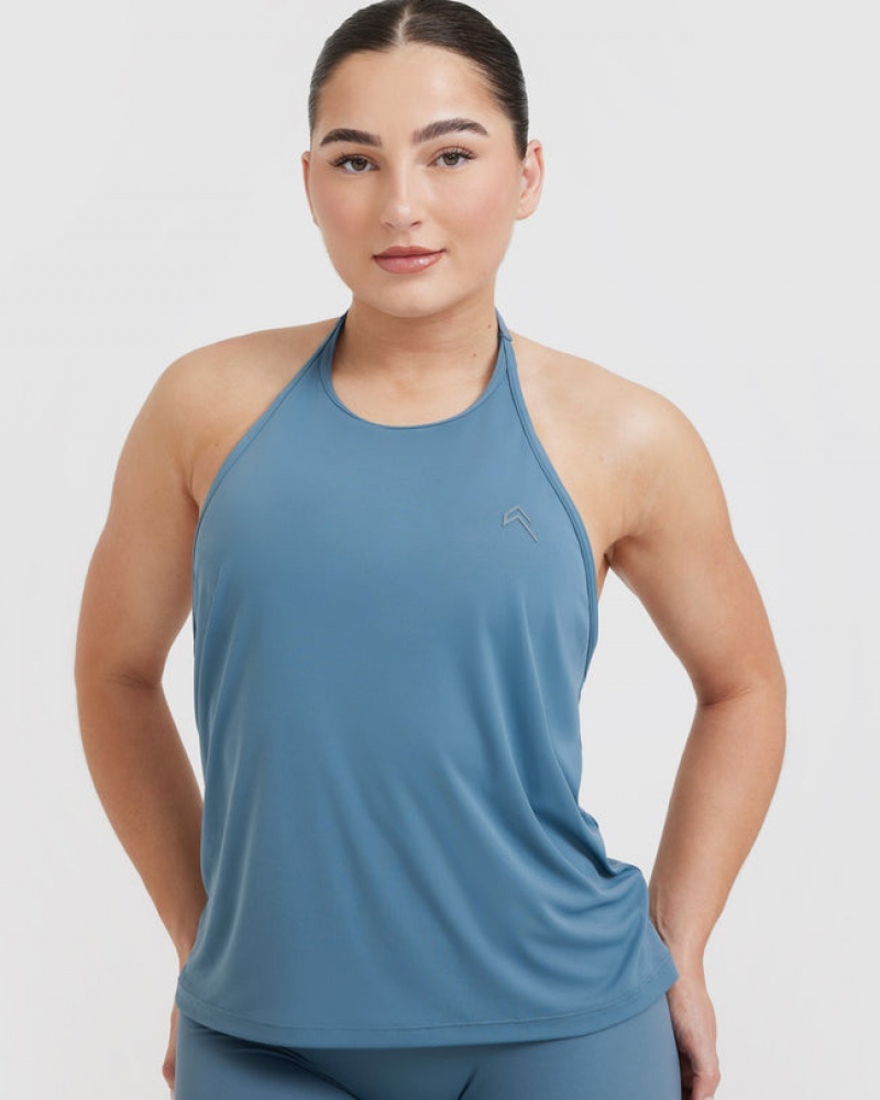 Oner Active Go To High Neck Loose Crop μπλουζακια μπλε | GWH478652