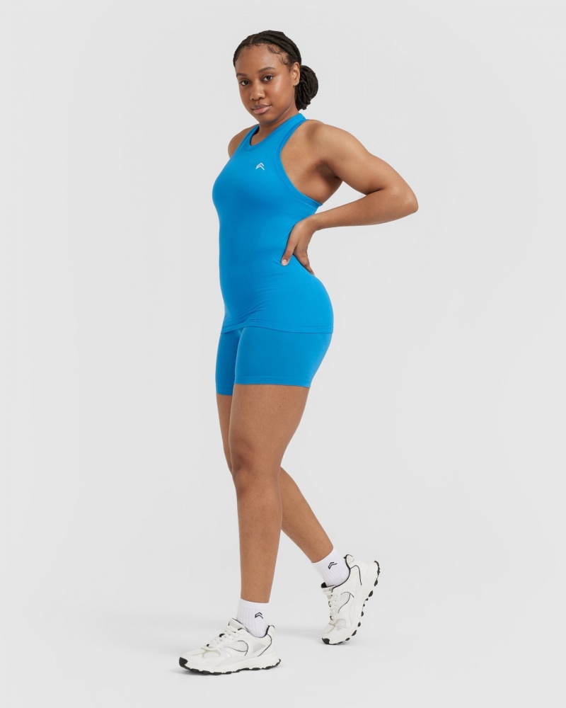 Oner Active Go To Seamless Fitted High Neck μπλουζακια μπλε | XUL531897