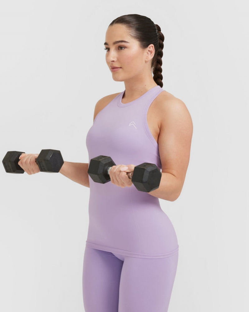 Oner Active Go To Seamless Fitted High Neck μπλουζακια μωβ | ODC391620