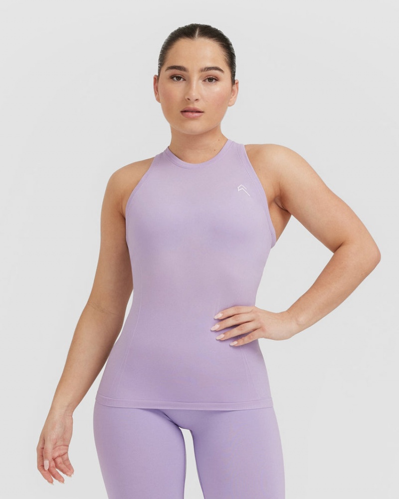 Oner Active Go To Seamless Fitted High Neck μπλουζακια μωβ | ODC391620