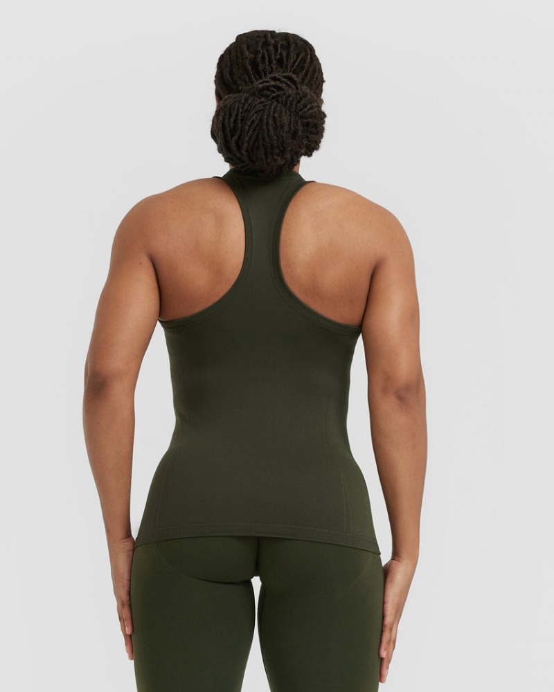 Oner Active Go To Seamless Fitted High Neck μπλουζακια Χακί | PXI689251