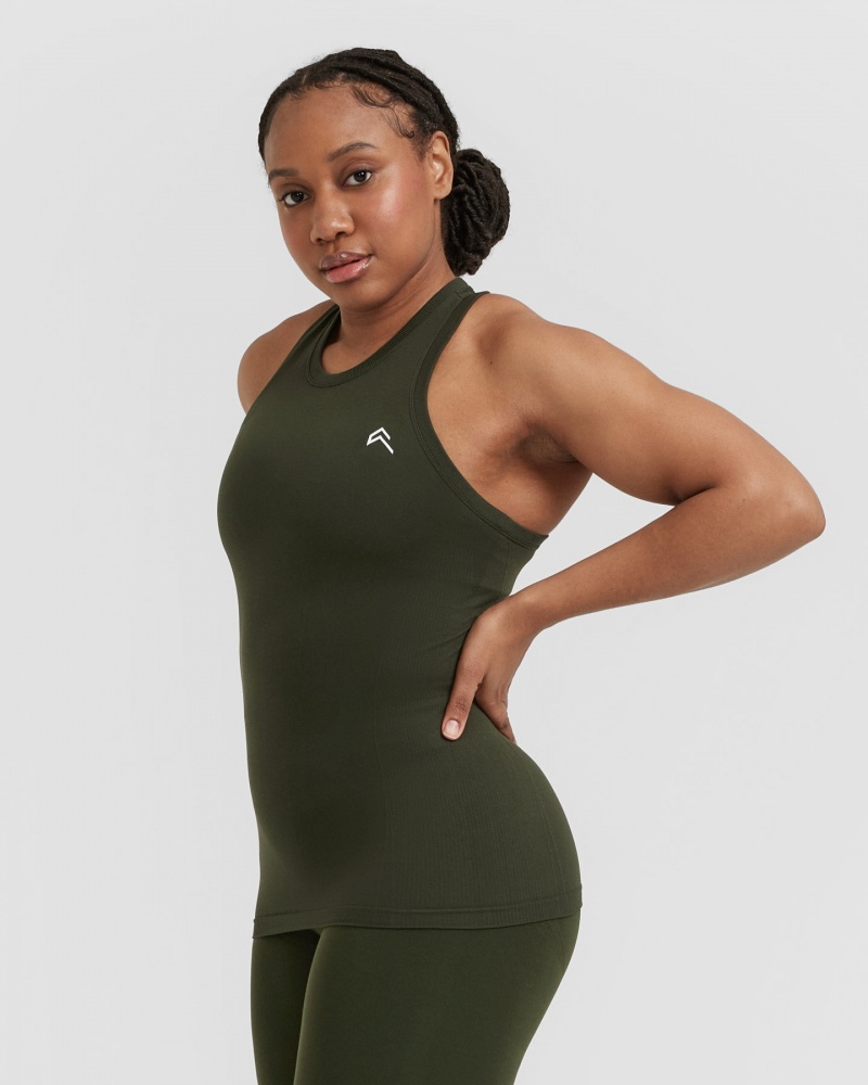 Oner Active Go To Seamless Fitted High Neck μπλουζακια Χακί | PXI689251