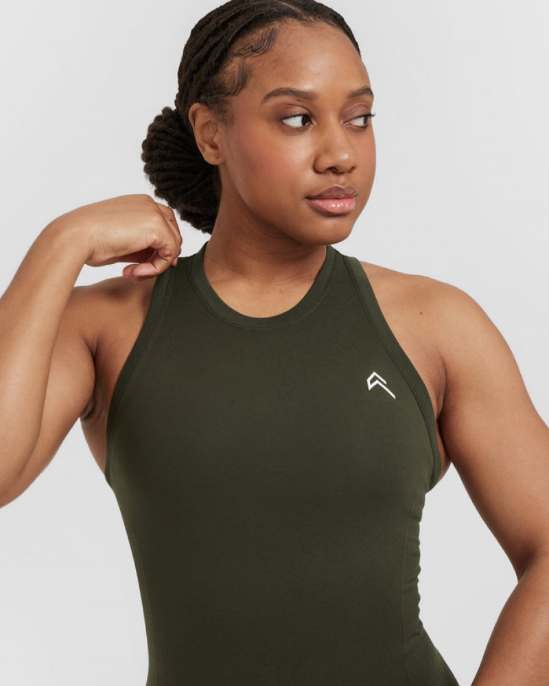 Oner Active Go To Seamless Fitted High Neck μπλουζακια Χακί | PXI689251