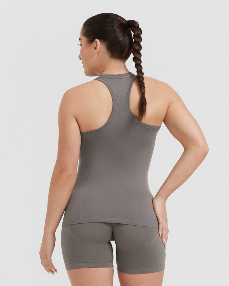 Oner Active Go To Seamless Fitted High Neck μπλουζακια γκρι | HTW126039