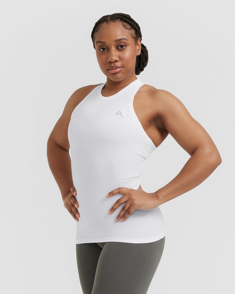 Oner Active Go To Seamless Fitted High Neck μπλουζακια ασπρα | LZU874635