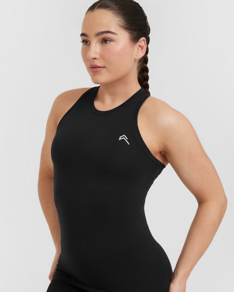 Oner Active Go To Seamless Fitted High Neck μπλουζακια μαυρα | BFT249136