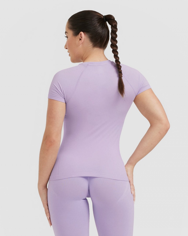 Oner Active Go To Seamless Fitted μπλουζακια μωβ | TEC018573