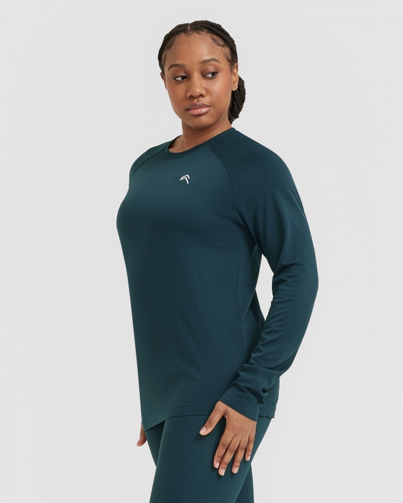 Oner Active Go To Seamless Loose Long Sleeve μπλουζακια μπλε | JKX072658