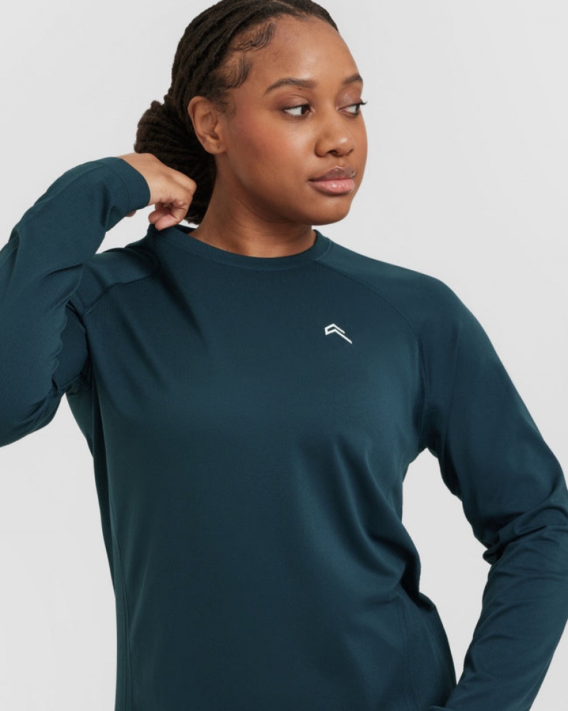 Oner Active Go To Seamless Loose Long Sleeve μπλουζακια μπλε | JKX072658