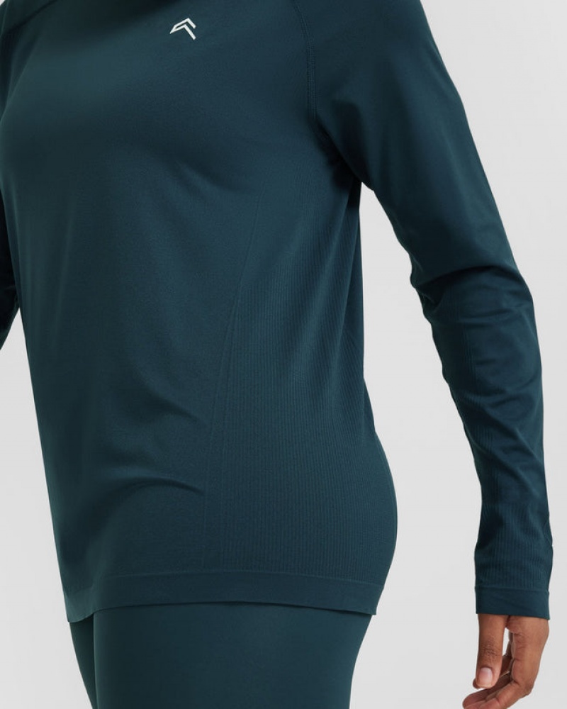 Oner Active Go To Seamless Loose Long Sleeve μπλουζακια μπλε | JKX072658