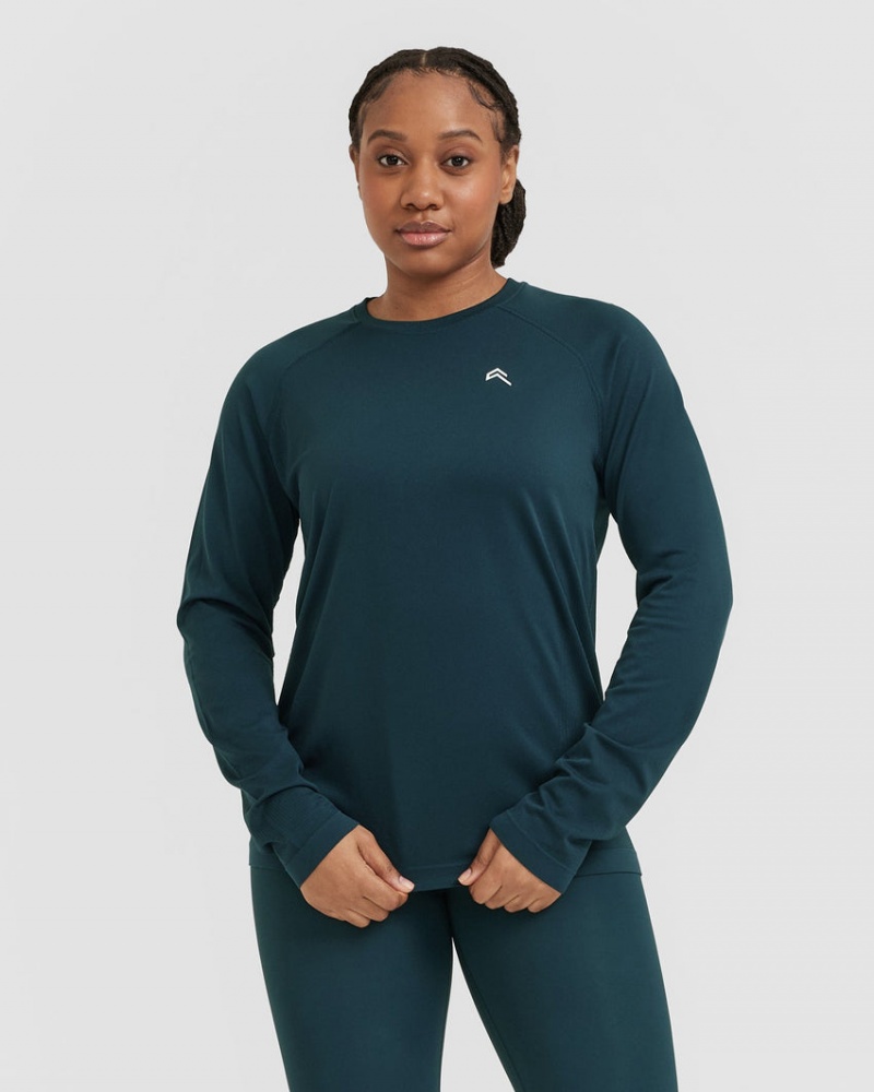 Oner Active Go To Seamless Loose Long Sleeve μπλουζακια μπλε | JKX072658