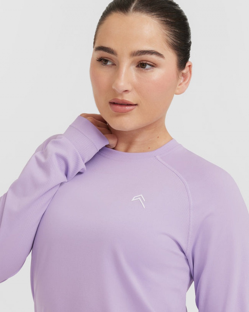 Oner Active Go To Seamless Loose Long Sleeve μπλουζακια μωβ | TFZ597348