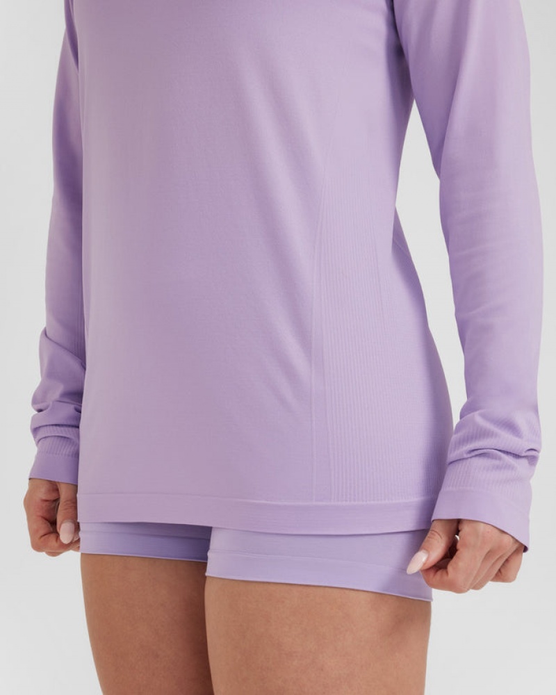 Oner Active Go To Seamless Loose Long Sleeve μπλουζακια μωβ | TFZ597348