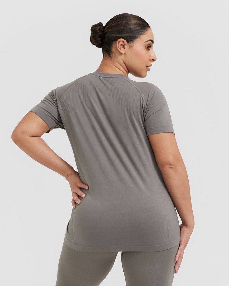 Oner Active Go To Seamless Loose μπλουζακια γκρι | IHN832056