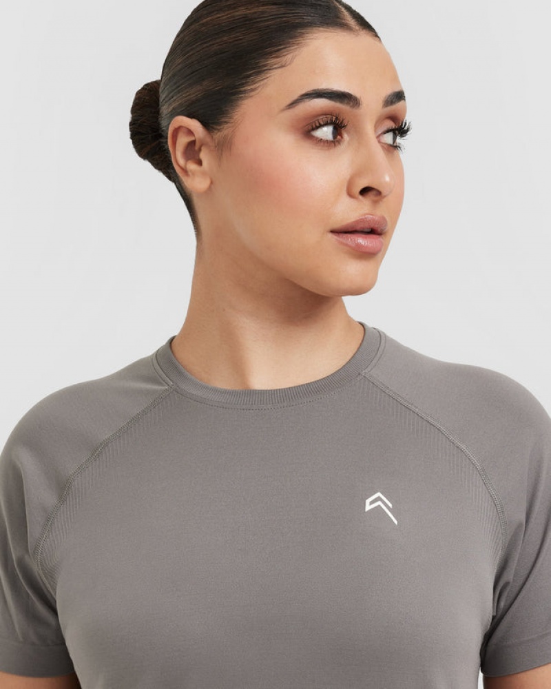 Oner Active Go To Seamless Loose μπλουζακια γκρι | IHN832056