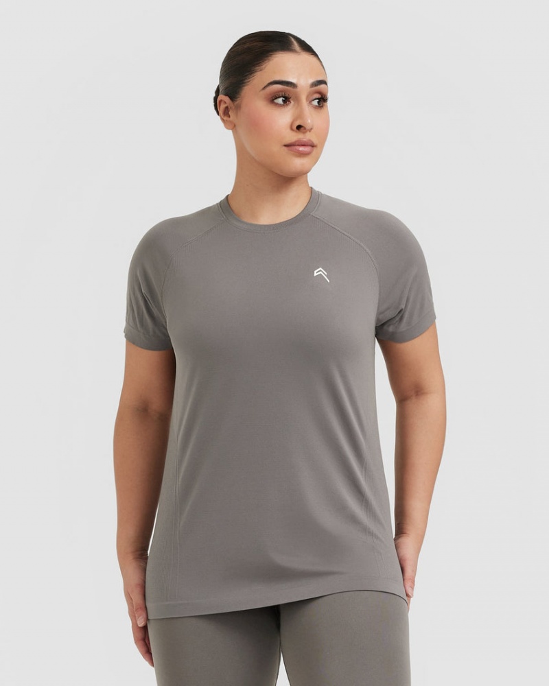 Oner Active Go To Seamless Loose μπλουζακια γκρι | IHN832056