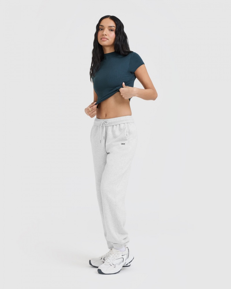 Oner Active Mellow Rib Mid Mock Neck μπλουζακια μπλε | FVT163497