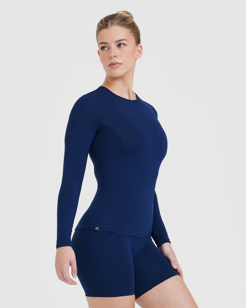 Oner Active Mellow Soft Long Sleeve μπλουζακια μπλε | FSO791483