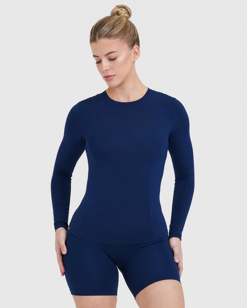 Oner Active Mellow Soft Long Sleeve μπλουζακια μπλε | FSO791483