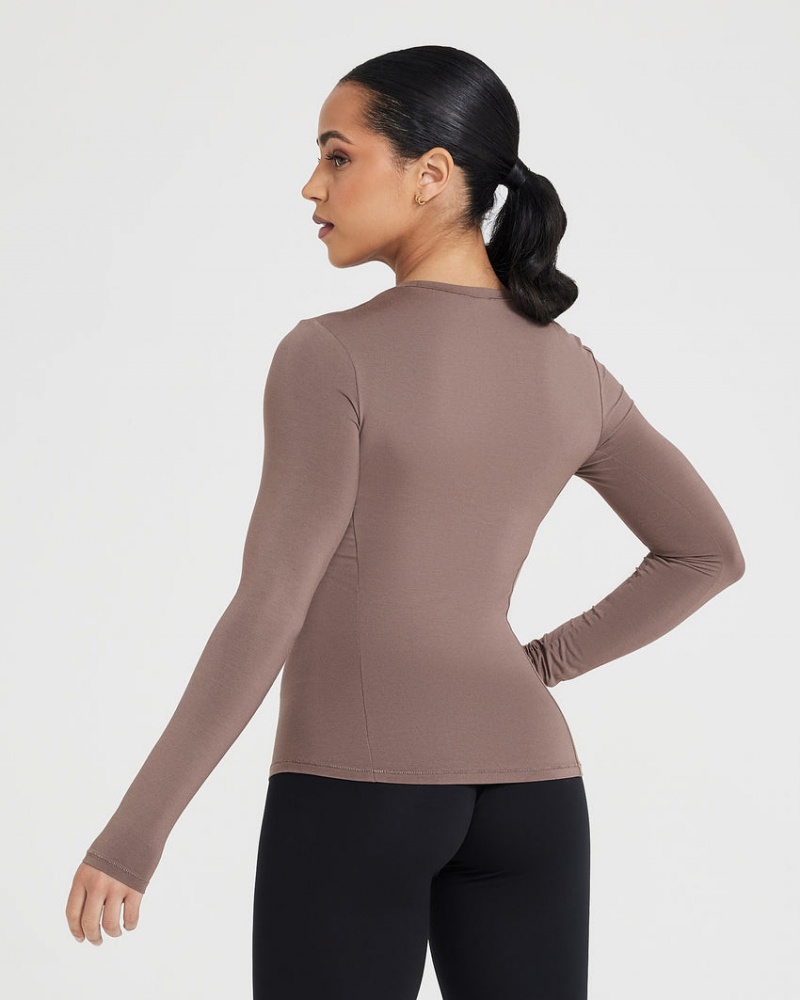 Oner Active Mellow Soft Long Sleeve μπλουζακια καφε | IPF935168