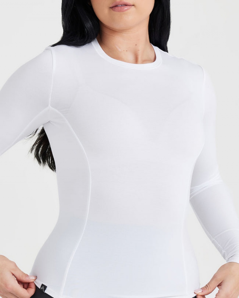 Oner Active Mellow Soft Long Sleeve μπλουζακια ασπρα | WIG460918