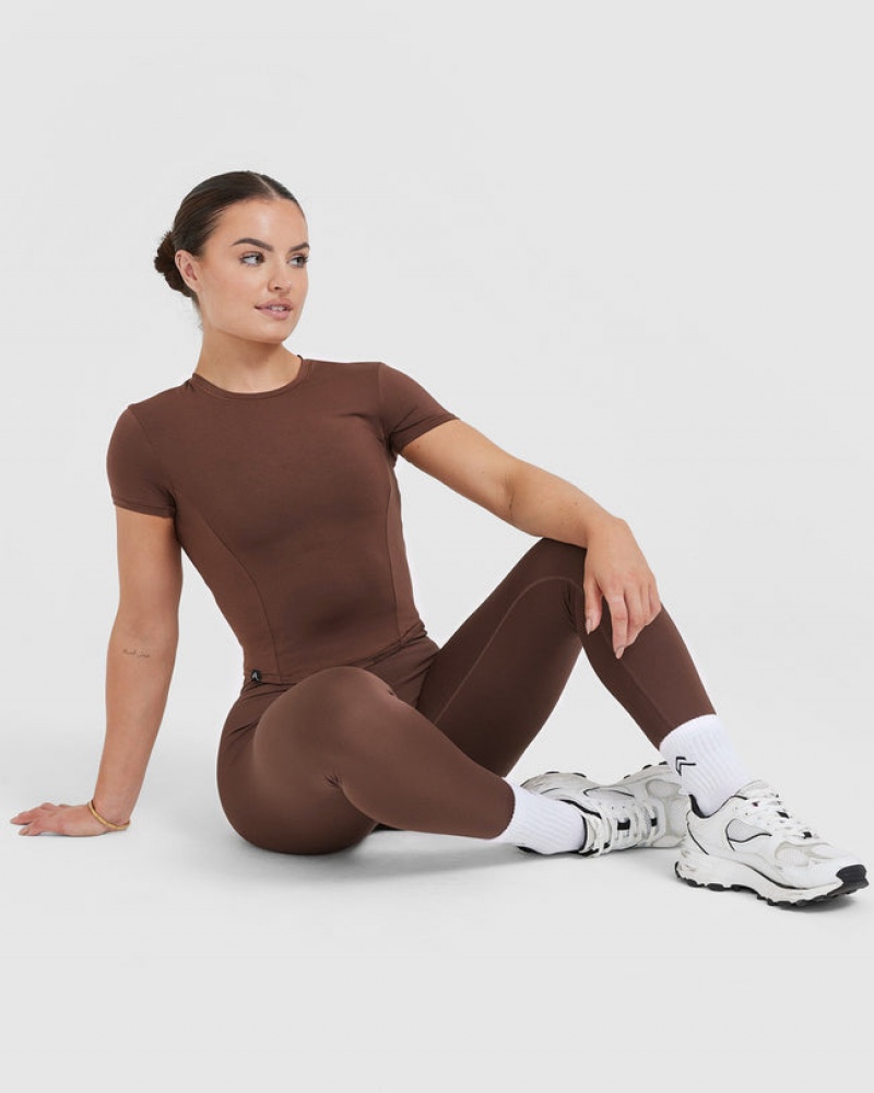 Oner Active Mellow Soft Mid κοντο Sleeve μπλουζακια καφε | JQW162495