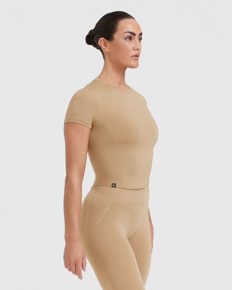 Oner Active Mellow Soft Mid κοντο Sleeve μπλουζακια καφε | SCJ908627