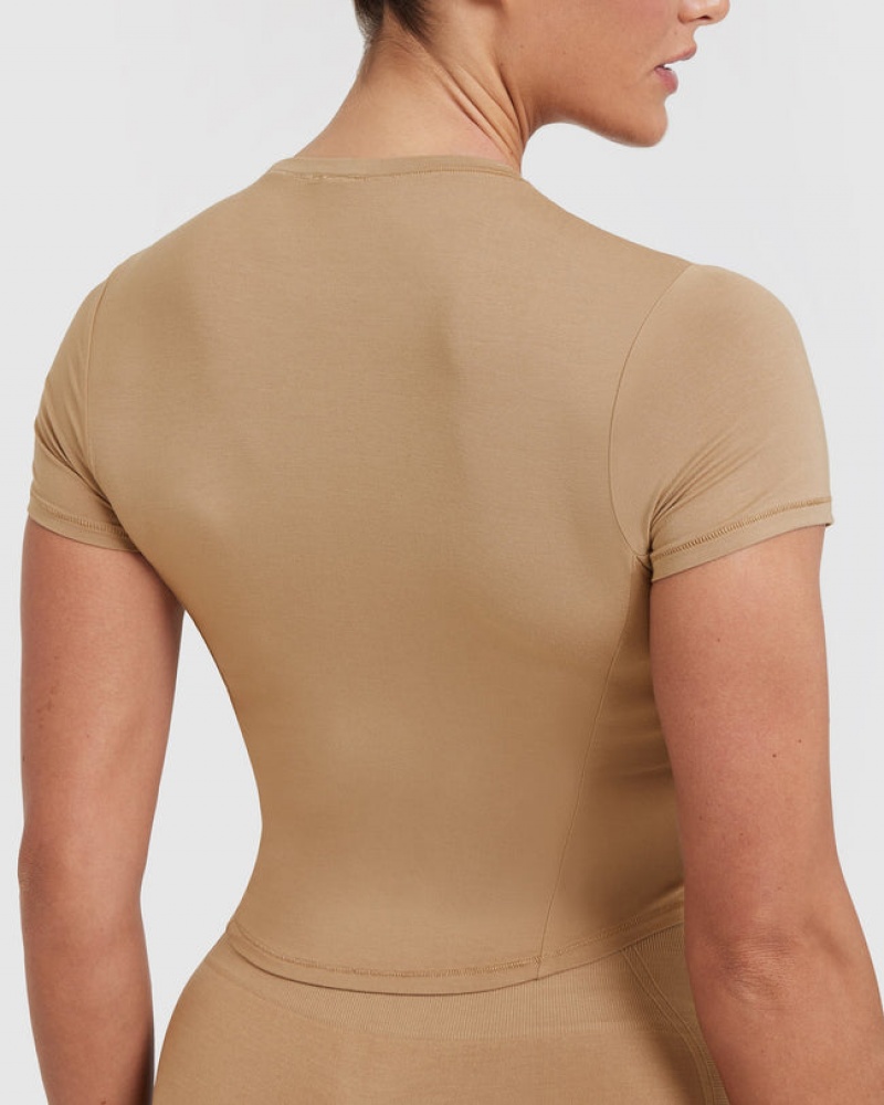 Oner Active Mellow Soft Mid κοντο Sleeve μπλουζακια καφε | SCJ908627