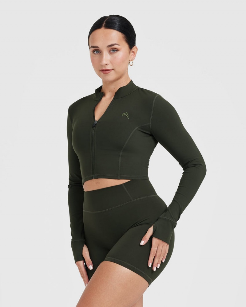 Oner Active Timeless Crop Μπουφαν Χακί | OSJ790341