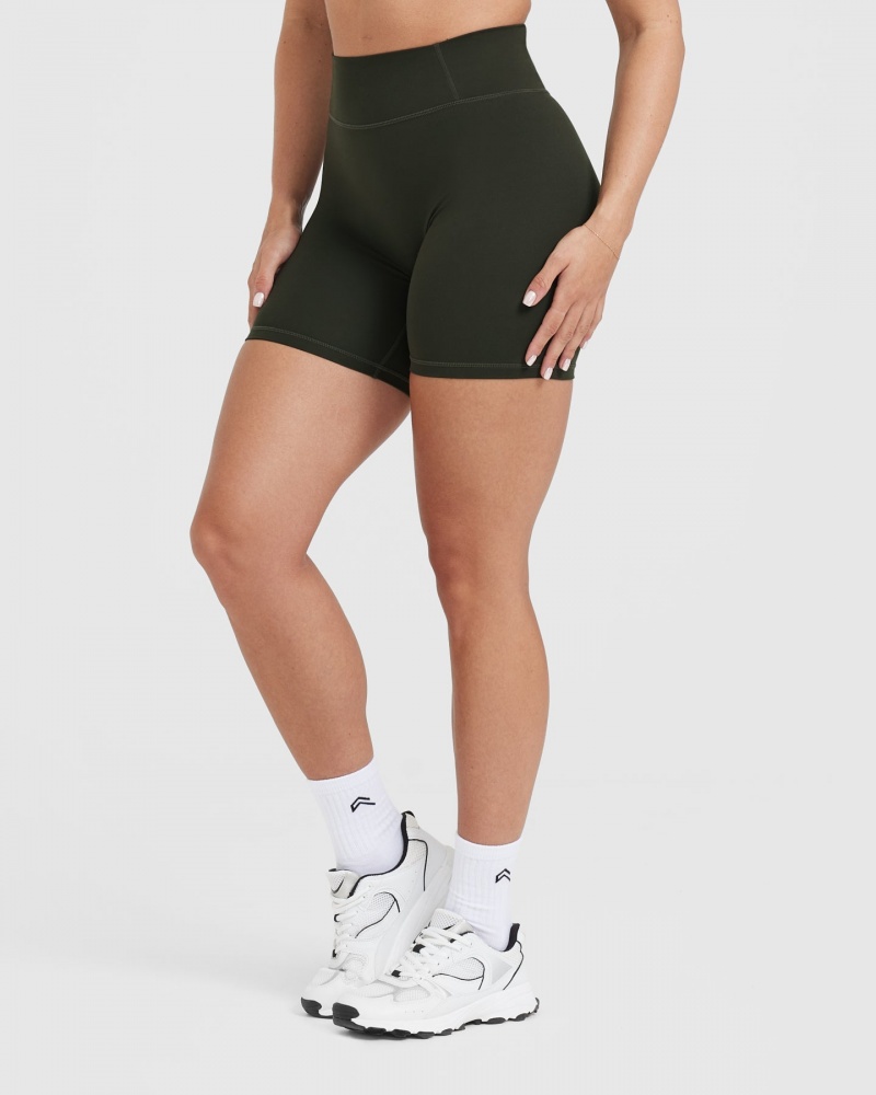 Oner Active Timeless High Waisted Σορτσ Χακί | KFN670541