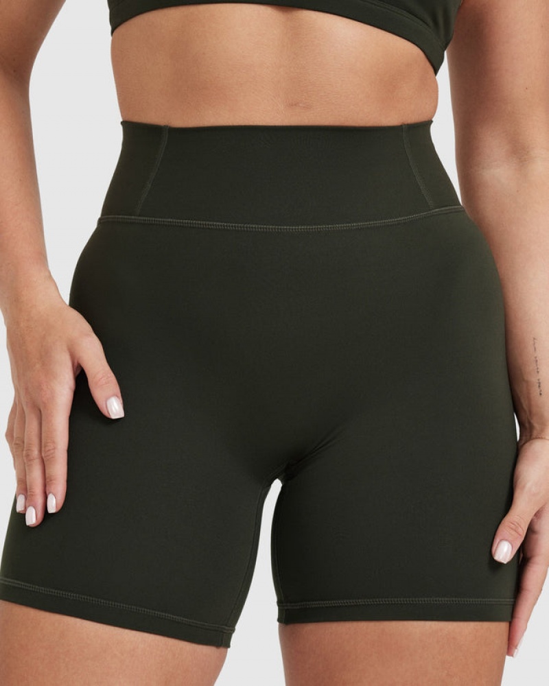 Oner Active Timeless High Waisted Σορτσ Χακί | KFN670541