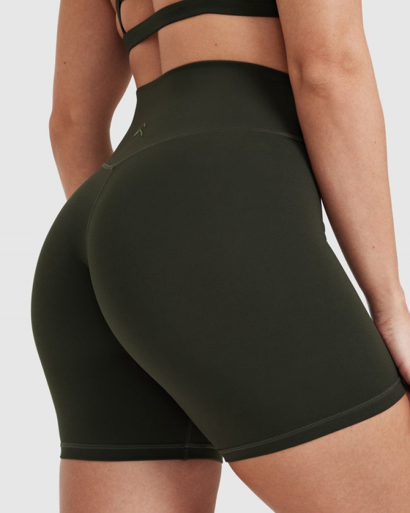 Oner Active Timeless High Waisted Σορτσ Χακί | KFN670541