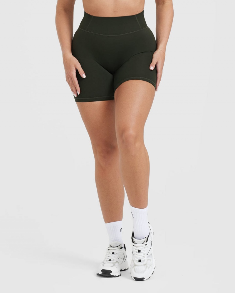 Oner Active Timeless High Waisted Σορτσ Χακί | KFN670541