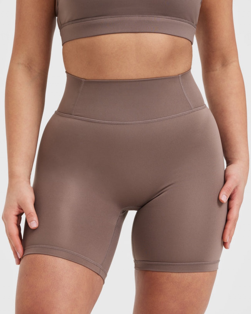 Oner Active Timeless High Waisted Σορτσ καφε | UAN264859