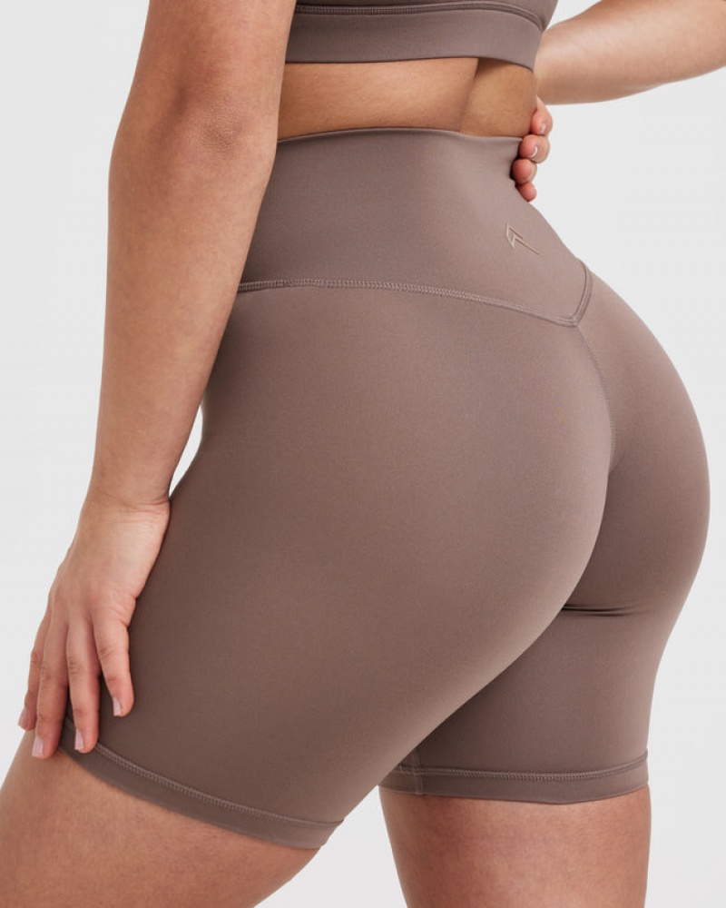 Oner Active Timeless High Waisted Σορτσ καφε | UAN264859