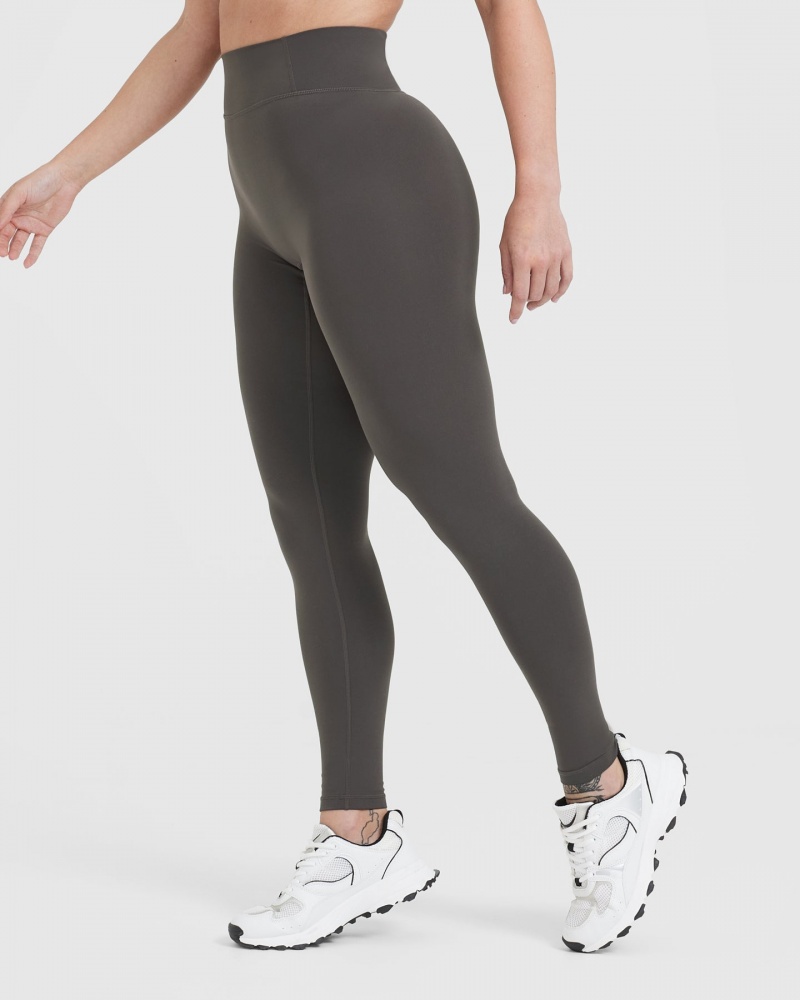 Oner Active Timeless High Waisted Κολαν βαθυ γκρι καφε | WCT150846