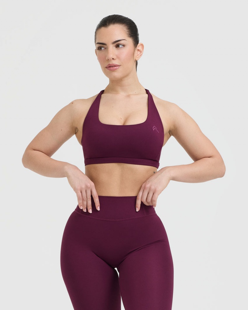 Oner Active Timeless Square Neck Sports Bras μπορντο | TXQ543187