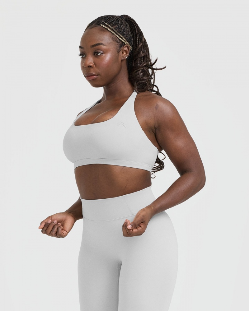 Oner Active Timeless Square Neck Sports Bras ανοιχτο γκρι | QHA753801