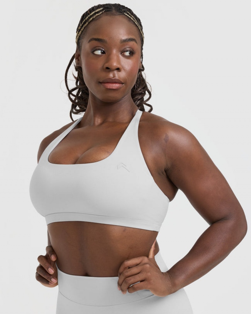 Oner Active Timeless Square Neck Sports Bras ανοιχτο γκρι | QHA753801