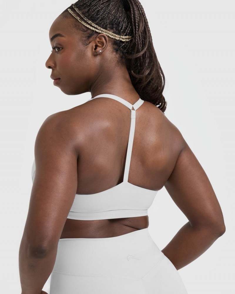 Oner Active Timeless Square Neck Sports Bras ανοιχτο γκρι | QHA753801