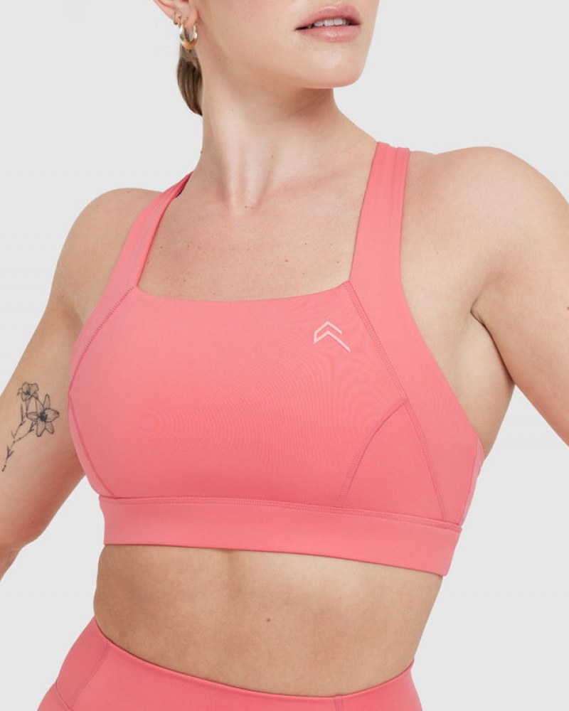 Oner Active Timeless φαρδια λουρακια Sports Bras ροζ | IMY682304