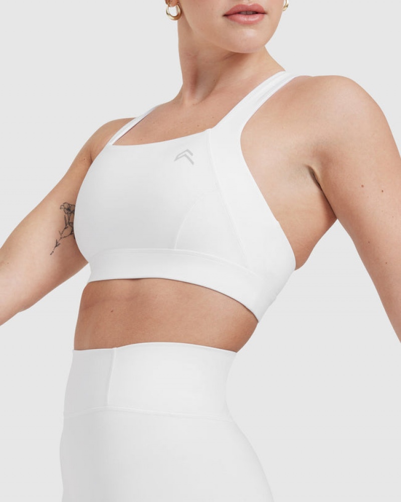 Oner Active Timeless φαρδια λουρακια Sports Bras ασπρα | KQA976850