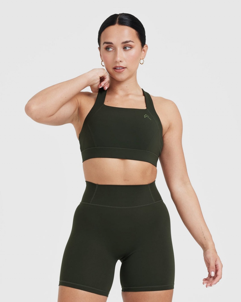 Oner Active Timeless φαρδια λουρακια Sports Bras Χακί | NCW104936