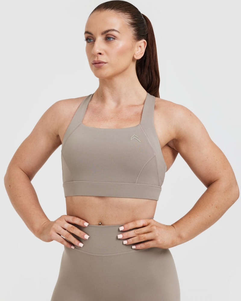 Oner Active Timeless φαρδια λουρακια Sports Bras γκρι | QZU095132