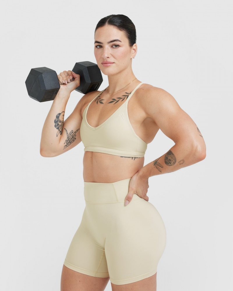 Oner Active Timeless strappy Bralette Sports Bras ανοιχτο κίτρινα | KVQ165720