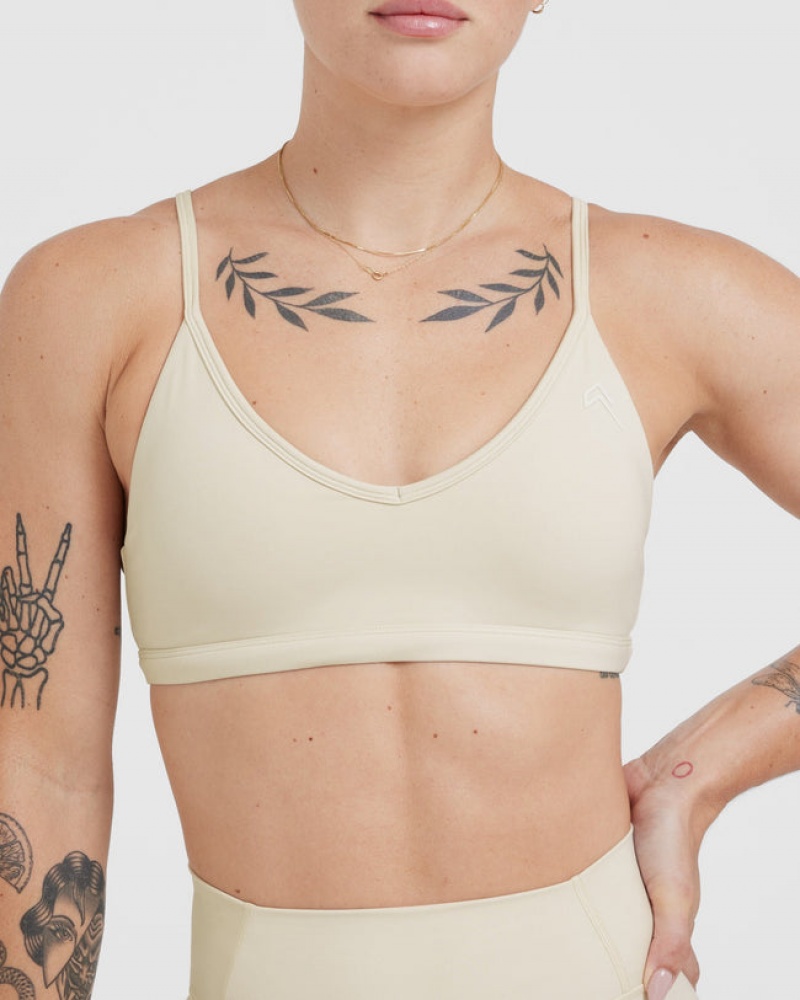 Oner Active Timeless strappy Bralette Sports Bras ανοιχτο κίτρινα | KVQ165720