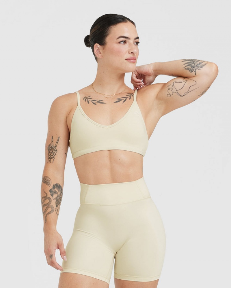 Oner Active Timeless strappy Bralette Sports Bras ανοιχτο κίτρινα | KVQ165720