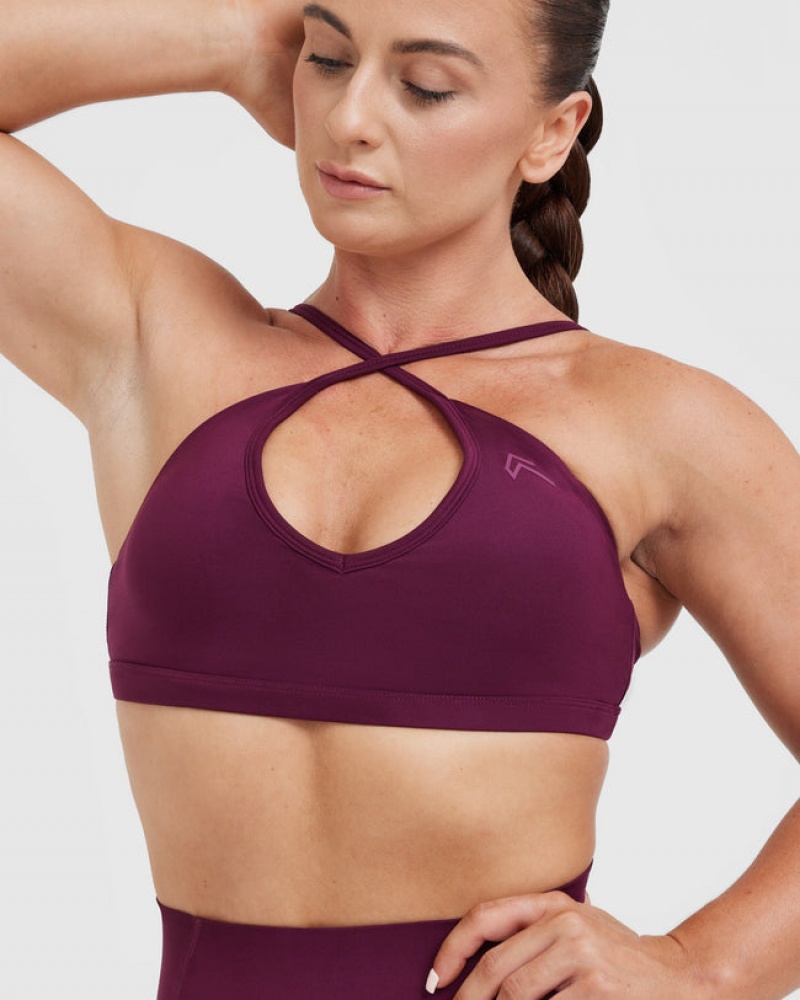 Oner Active Timeless strappy Bralette Sports Bras μπορντο | MLG162357